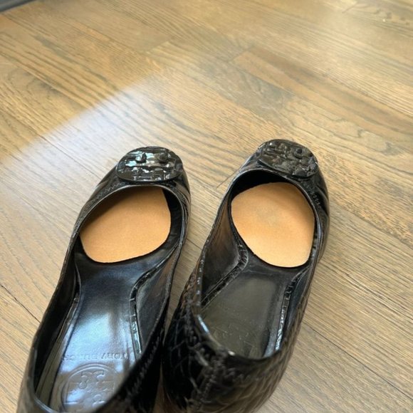 EUC Tory Burch Crocodile Embossed Ballet Flats - Picture 7 of 7